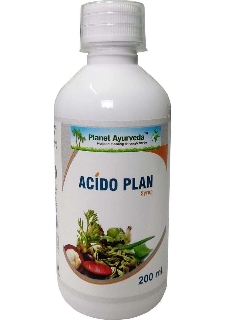 Planet Ayurveda Acido Plan Syrup for Acidity & Gas | Authentic Traditional Formula - Indya