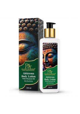 Planet Ayurveda Alektrona Body Lotion with Flaxseed Oil, Aloe Vera & Jojoba 200 ml | Authentic Traditional Formula | Moisturizing Body Lotion, 200 ml
