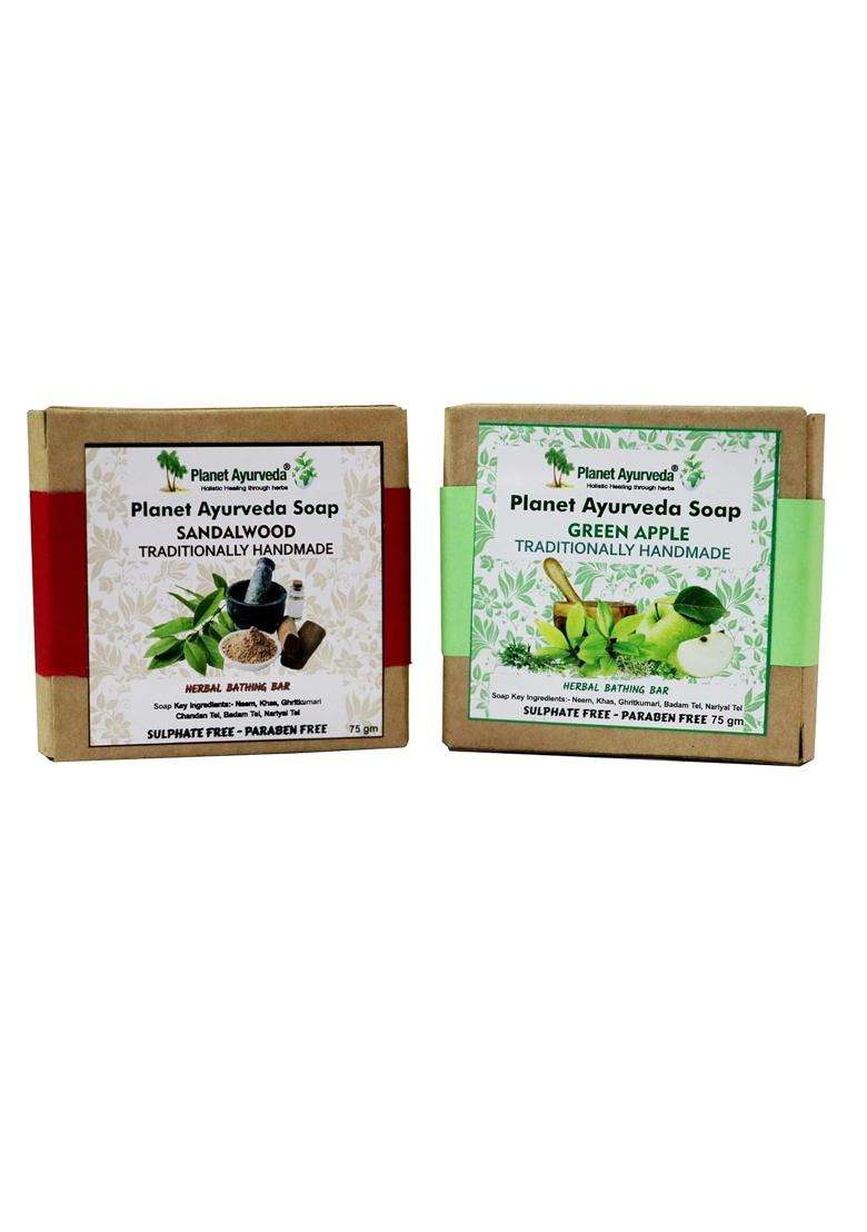 Planet Ayurveda Sandalwood Soap 75 g (Pack of 4) | Authentic Traditional Formula - Indya