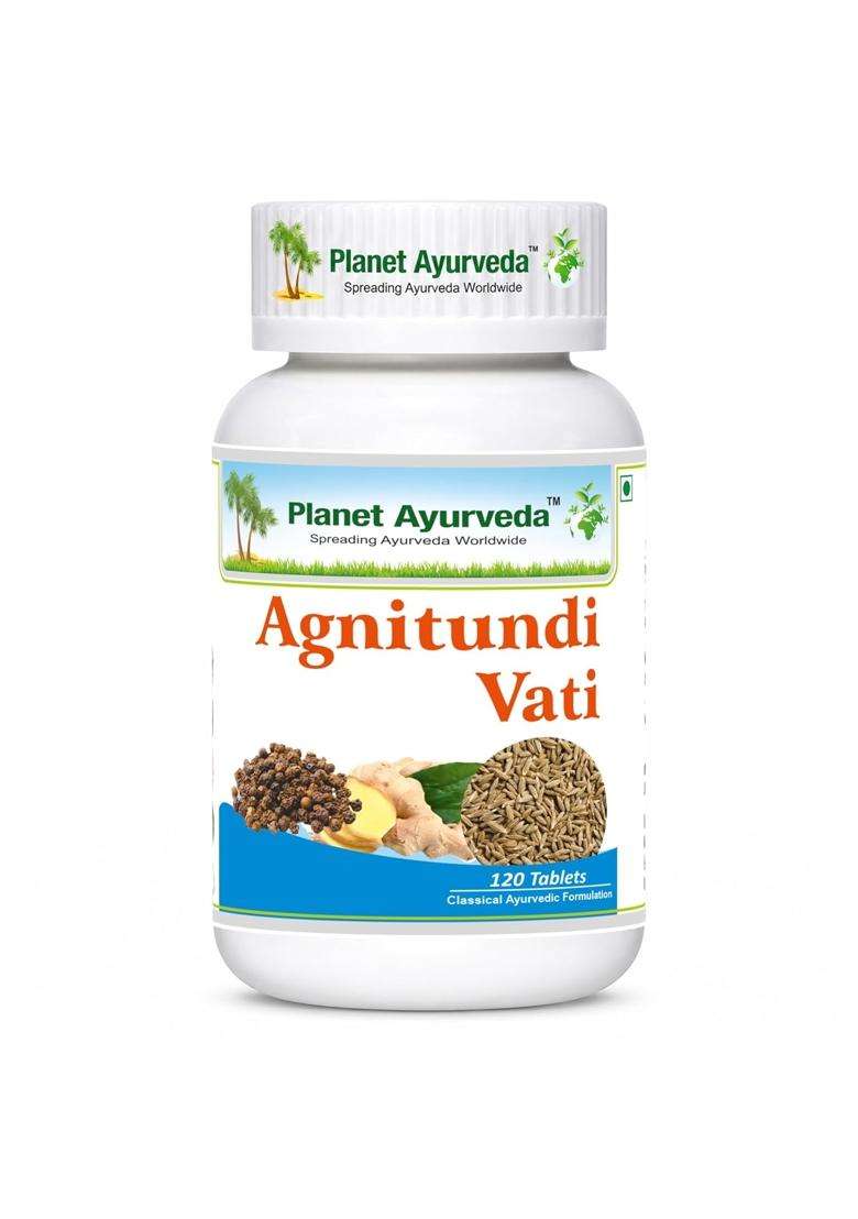 Planet Ayurveda Agnitundi Vati, Ayurvedic Digestive Supplement Tablets, Natural Metabolism Support with Triphala & Panch Lavana, Vegetarian, 120 - Indya