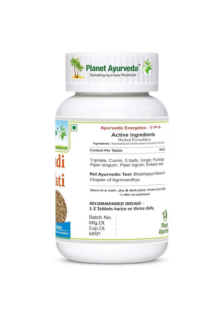 Planet Ayurveda Agnitundi Vati, Ayurvedic Digestive Supplement Tablets, Natural Metabolism Support with Triphala & Panch Lavana, Vegetarian, 120 - Indya
