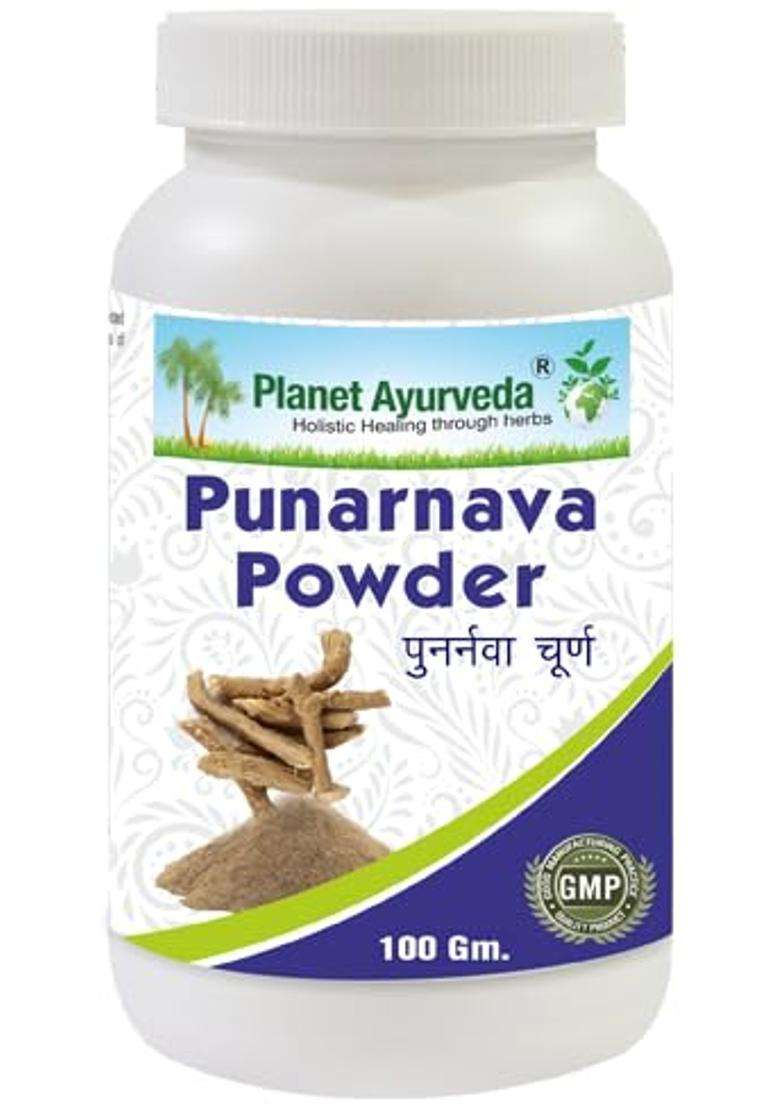 Planet Ayurveda Punarnava Powder 100 g [ ] | Authentic Traditional Formula | Helpful in Kidney, Liver & Spleen, Female Health - Indya