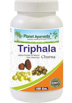 Planet Ayurveda Triphala Powder/Churna 100 g | Authentic Traditional Formula | Amalaki, Bibhitaki & Haritaki | Gut Health Supplement-, 100 g