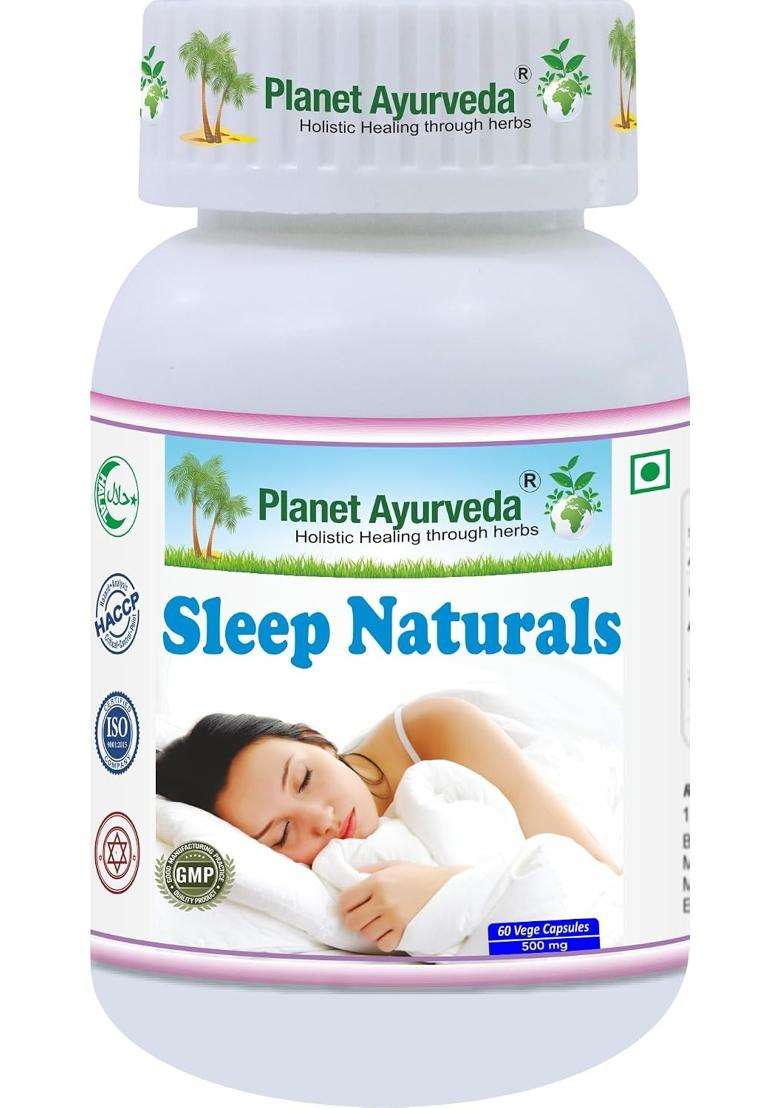 Planet Ayurveda Sleep Naturals Capsules 60 Capsules | Authentic Traditional Formula - Indya