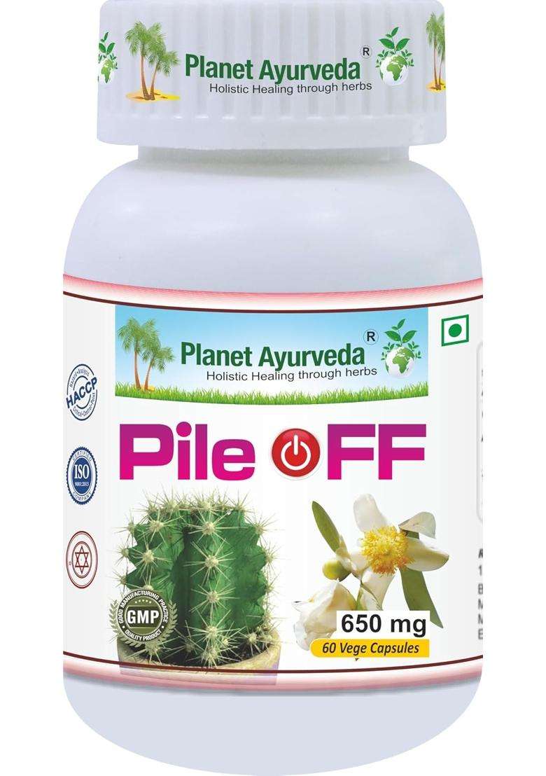 Planet Ayurveda Pile off Capsules 60 Capsules | Authentic Traditional Formula - Indya
