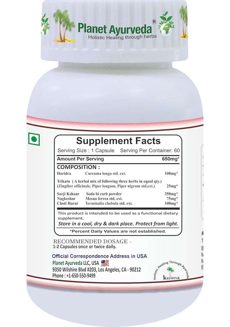 Planet Ayurveda Pile off Capsules 60 Capsules | Authentic Traditional Formula - Indya