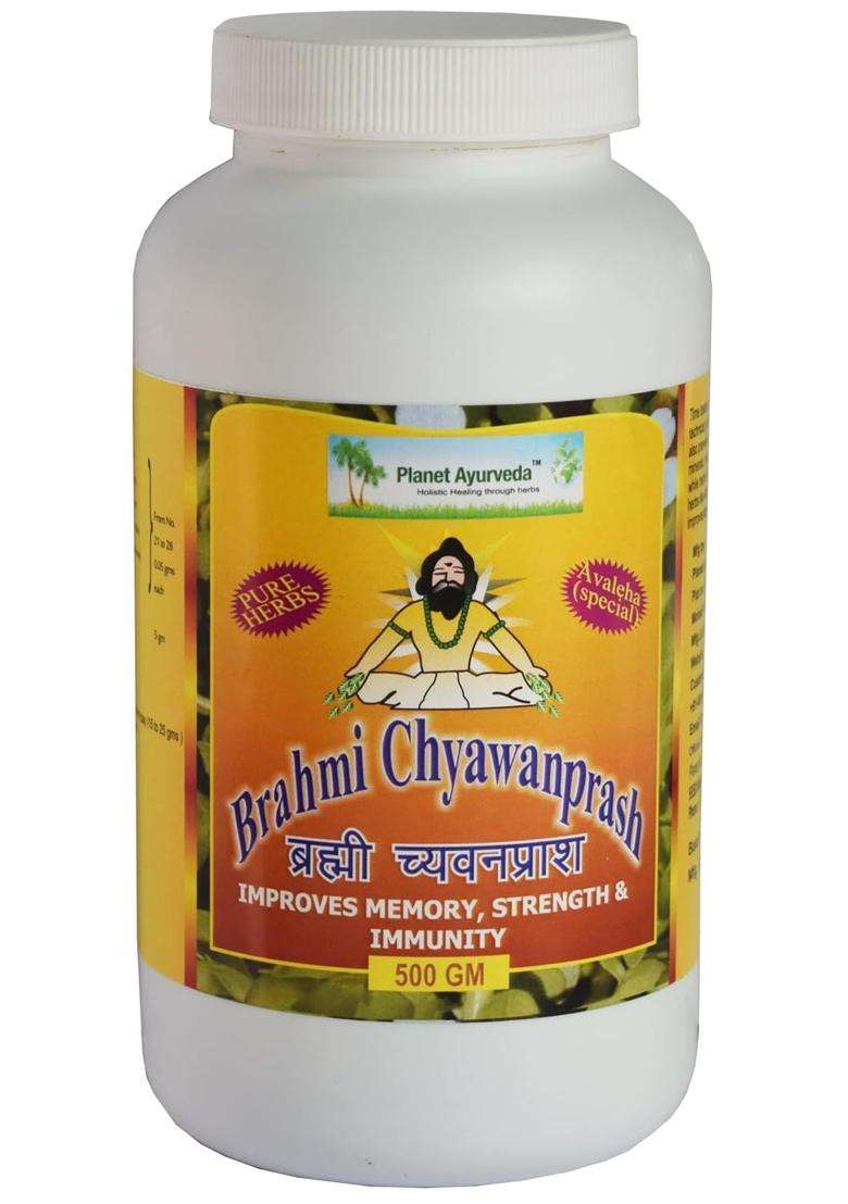 Planet Ayurveda Brahmi Chyawanprash 500g | Authentic Traditional Formula | Immunity Booster Chyawanprash for Strength, Energy & Stamina - Indya