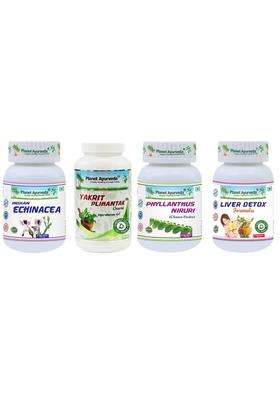 Planet Ayurveda Liver Care Pack | Authentic Traditional Formula | Yakrit Plihantak Churna | Echinacea | Phyllanthus Niruri | Liver Detox