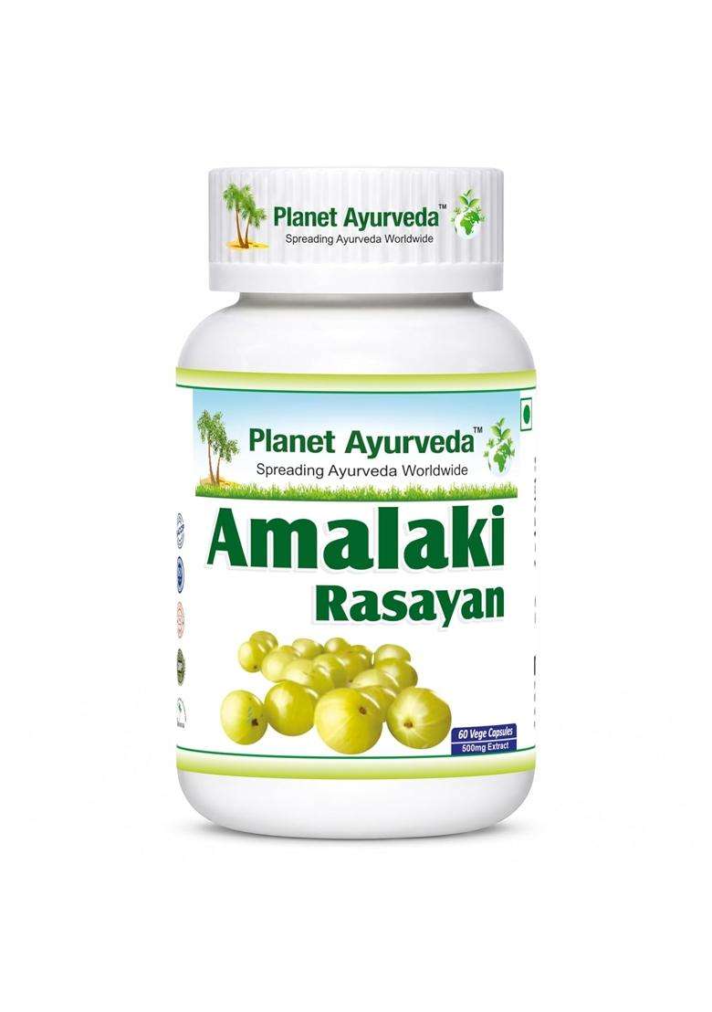 Planet Ayurveda Amalaki Rasayan Capsules 60 Veg Capsules | Authentic Traditional Formula | Pure Amla-Based Herbal Supplement - Indya