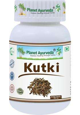 Planet Ayurveda Kutki 60 Veg Capsules, 500 MG Each with Extract | Authentic Traditional Formula | Liver Detox