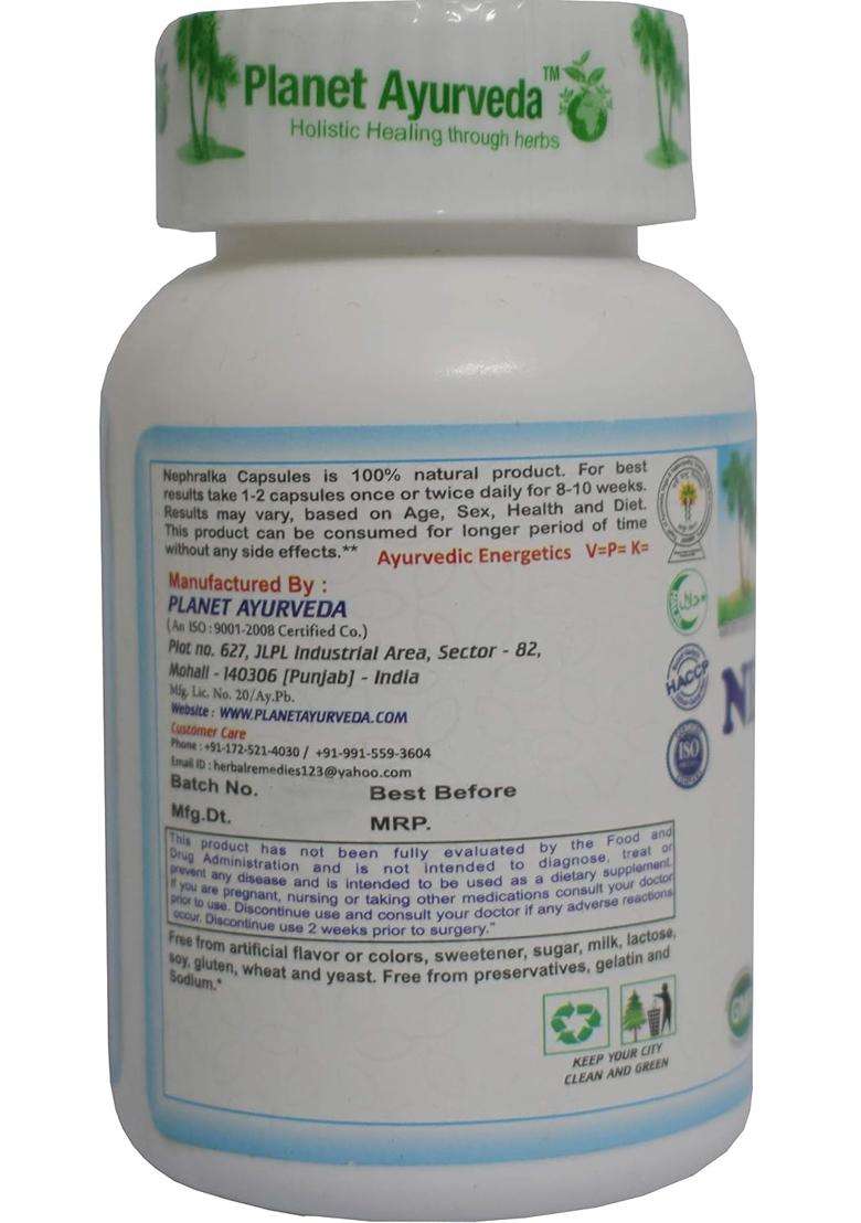 Planet Ayurveda Nephralka capsules 60 Capsules | Authentic Traditional Formula - Indya