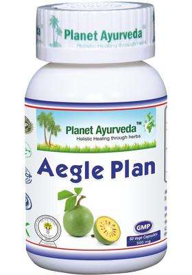 Planet Ayurveda Aegle Plan 60 Veg Capsules, 500 MG Each with Extract | Authentic Traditional Formula | Healthy Digestion