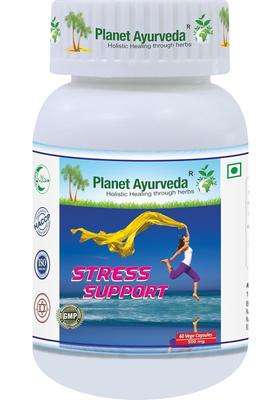Planet Ayurveda Stress Support Capsules 60 Capsules | Authentic Traditional Formula | 60 Capsules Ayurvedic Medicine Beneficial in stress