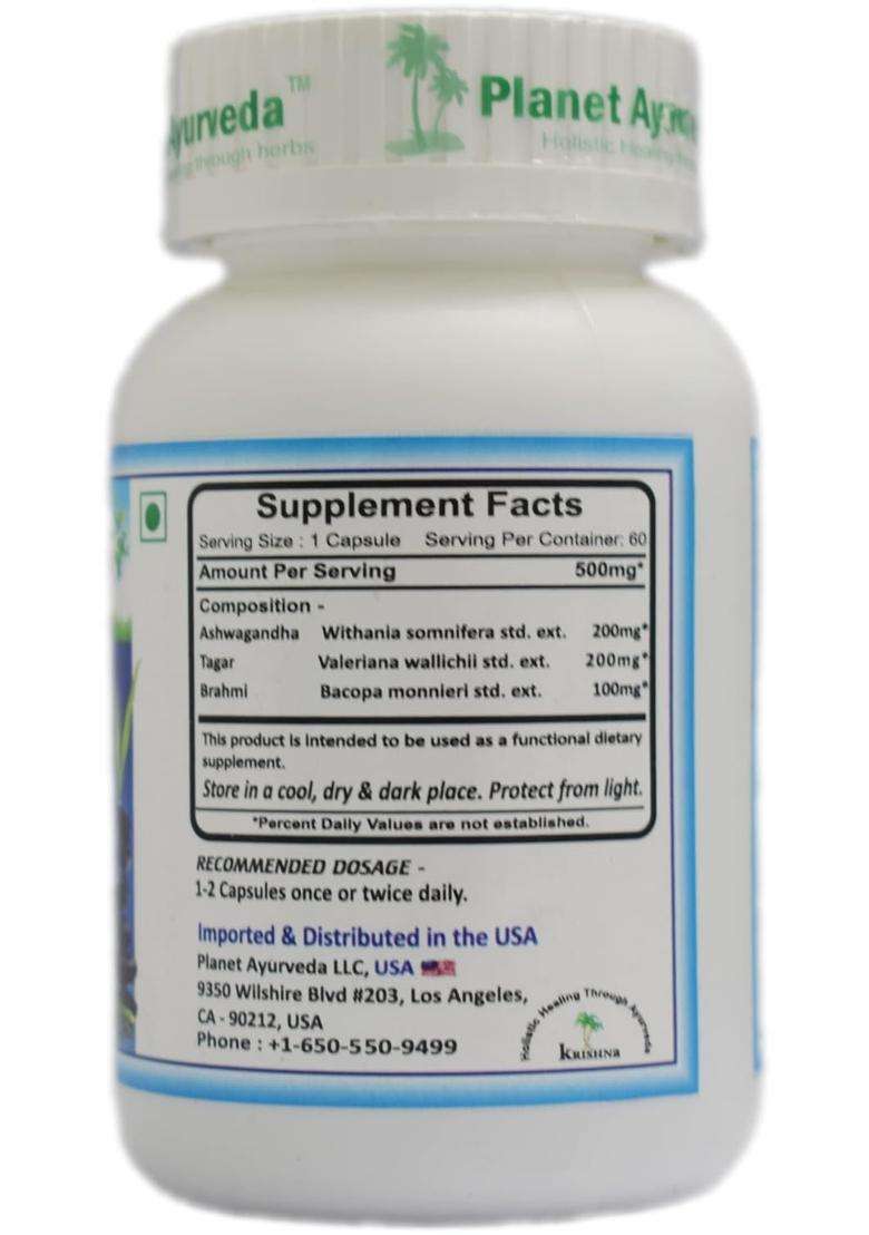Planet Ayurveda Stress Support Capsules 60 Capsules | Authentic Traditional Formula | 60 Capsules Ayurvedic Medicine Beneficial in stress - Indya