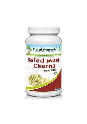 Planet Ayurveda Safed Musli Churna 100 g | Authentic Traditional Formula | Natural Vitality & Strength Booster, 100g