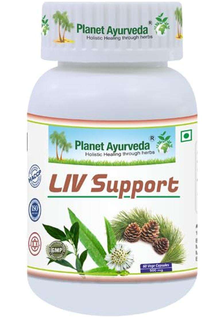 Planet Ayurveda Liv Support (60 CAP) | Authentic Traditional Formula | Liver Health - Indya