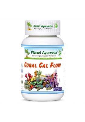 Planet Ayurveda Coral Cal Flow 60 Capsules | Authentic Traditional Formula | Helps to Maintain Healthy Calcium levels in the body