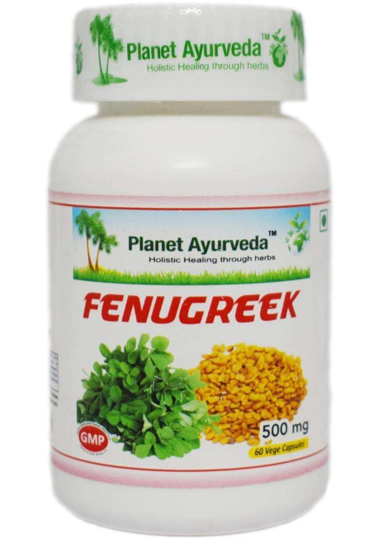 Planet Ayurveda Fenugreek Capsules 60 Capsules | Authentic Traditional Formula | Natural Supports for Healthy Sugar Levels & Digestion - Indya