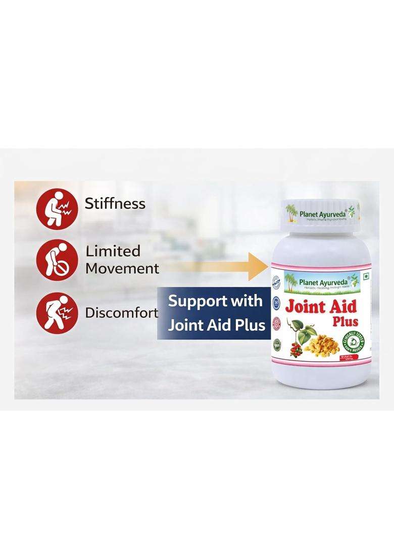 Planet Ayurveda Joint Aid Plus Capsules 500 mg | Authentic Traditional Formula | Supports Joint Comfort, Mobility & Healthy Inflammatory Response - Indya