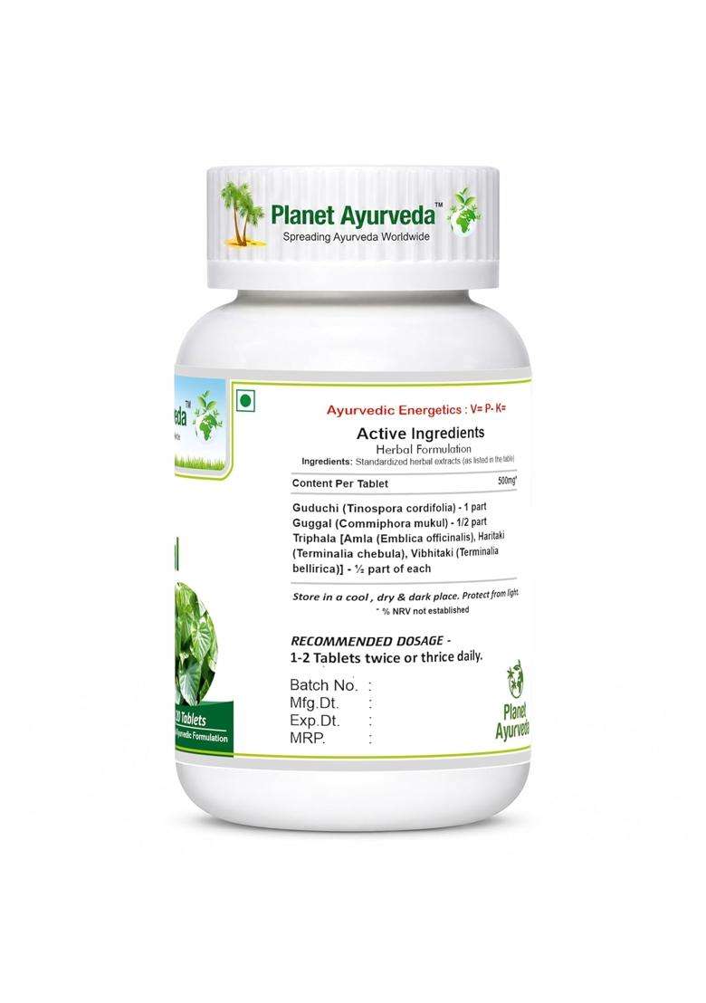 Planet Ayurveda Amritadi Guggul 120 Tablets | Authentic Traditional Formula - Indya