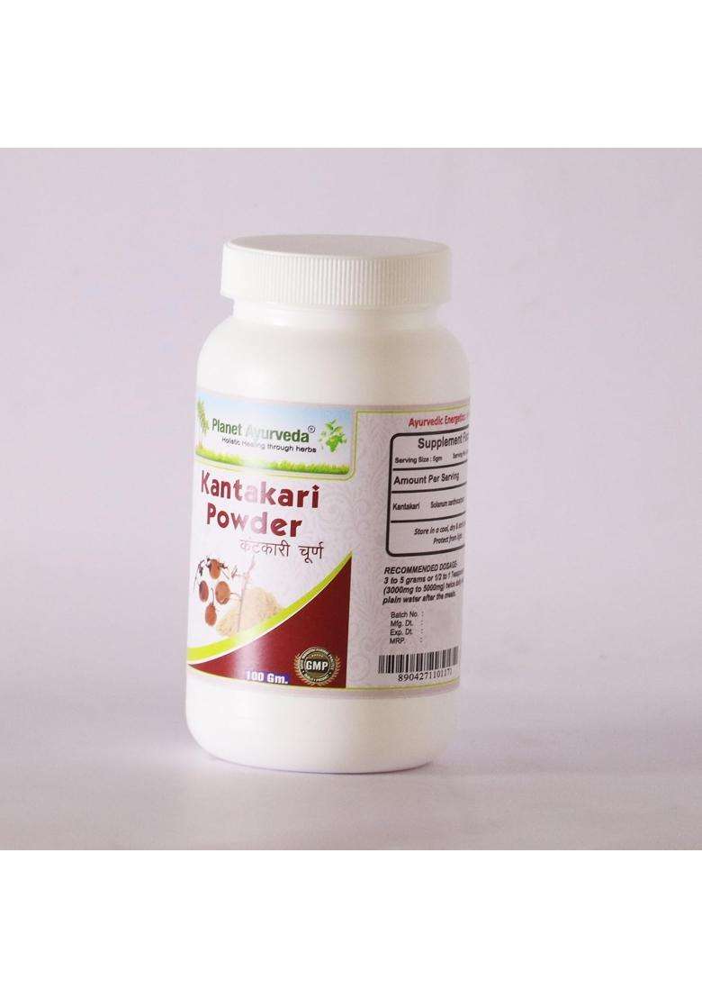 Planet Ayurveda Kantakari Powder, Traditional Ayurvedic Remedy for Lung & Throat Support 100 g | Authentic Traditional Formula - Indya