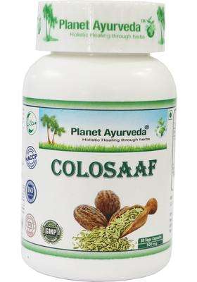 Planet Ayurveda Colosaaf Capsules | Authentic Traditional Formula | Helpful in Gut Health, Constipation, Gas, Bloating | 60N