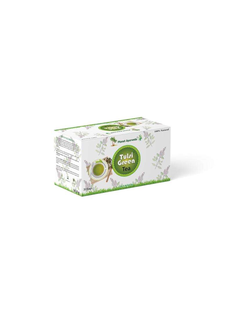 Planet Ayurveda Pure & Light Organic Tulsi Green Tea Bags 30pcs, All Natural Flavour, Zero Calories | Authentic Traditional Formula - Indya