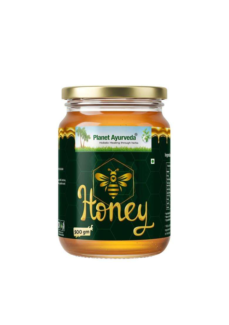 Planet Ayurveda Pure Honey, 100% Natural Forest Honey, No Added Sugar, Immunity Booster, 500 g | Authentic Traditional Formula - Indya
