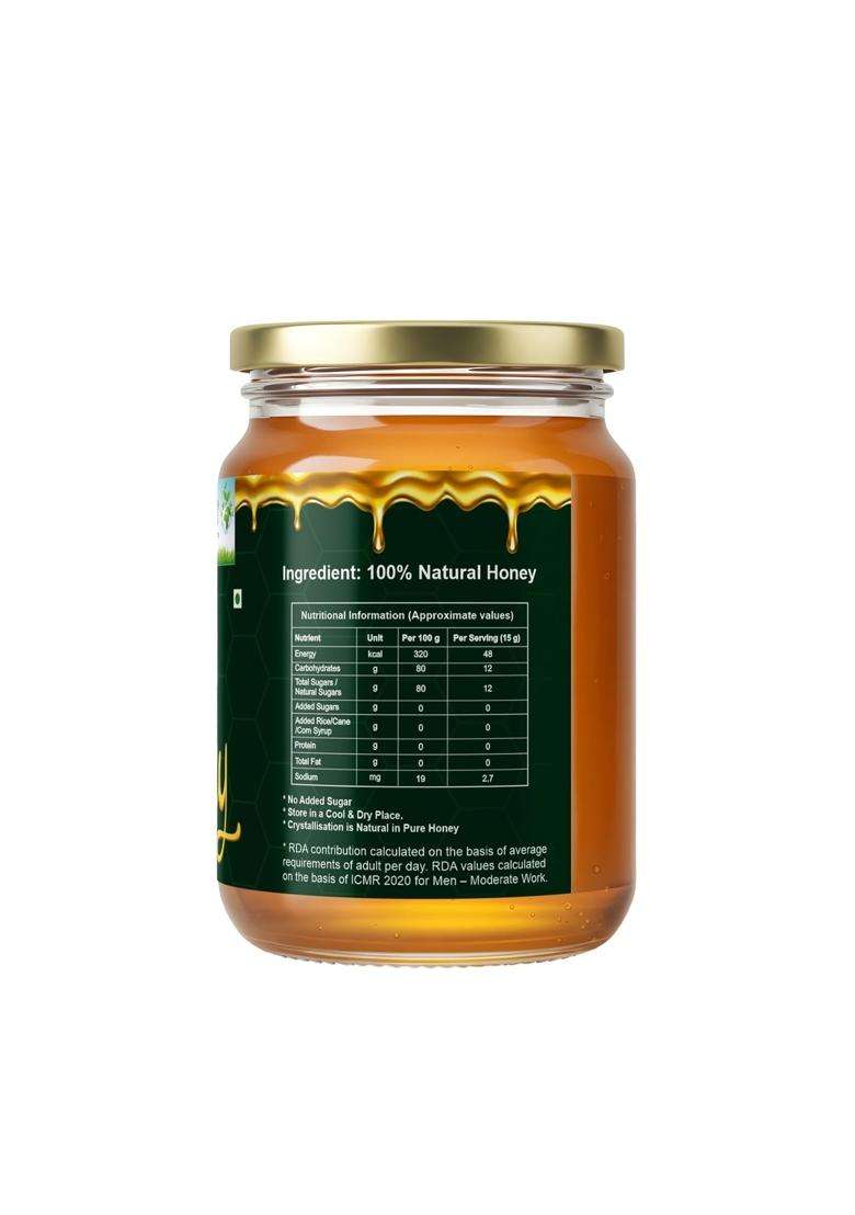 Planet Ayurveda Pure Honey, 100% Natural Forest Honey, No Added Sugar, Immunity Booster, 500 g | Authentic Traditional Formula - Indya