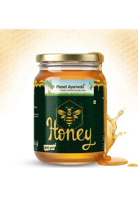 Planet Ayurveda Pure Honey, 100% Natural Forest Honey, No Added Sugar, Immunity Booster, 500 g | Authentic Traditional Formula
