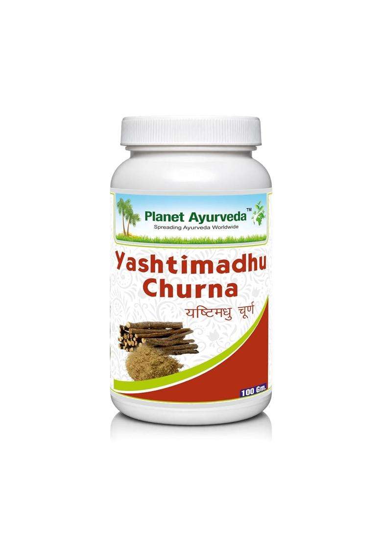 Planet Ayurveda Yashtimadhu Churna 100 g | Authentic Traditional Formula | Pure Mulethi (Licorice) Powder for Digestive & Throat Health - Indya