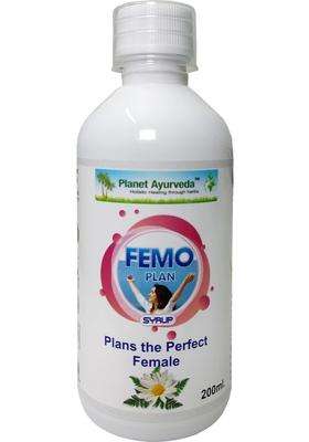 Planet Ayurveda Femo Plan Syrup,, 200 ml Each) (Pack of 3) | Authentic Traditional Formula | Female Health