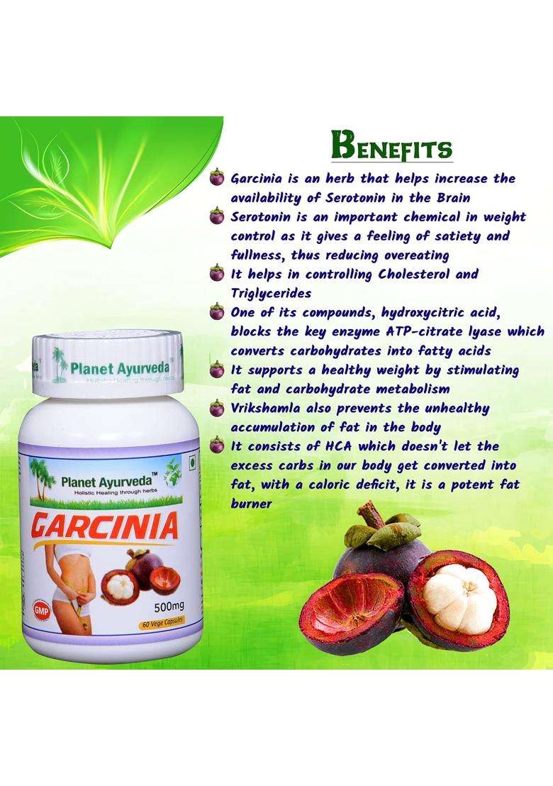 Planet Ayurveda Garcinia Capsules for Weight Management (60 Capsules | Authentic Traditional Formula - Indya