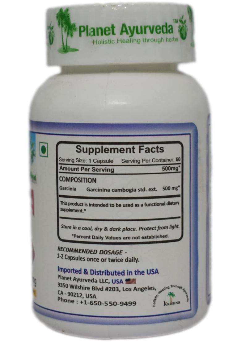 Planet Ayurveda Garcinia Capsules for Weight Management (60 Capsules | Authentic Traditional Formula - Indya