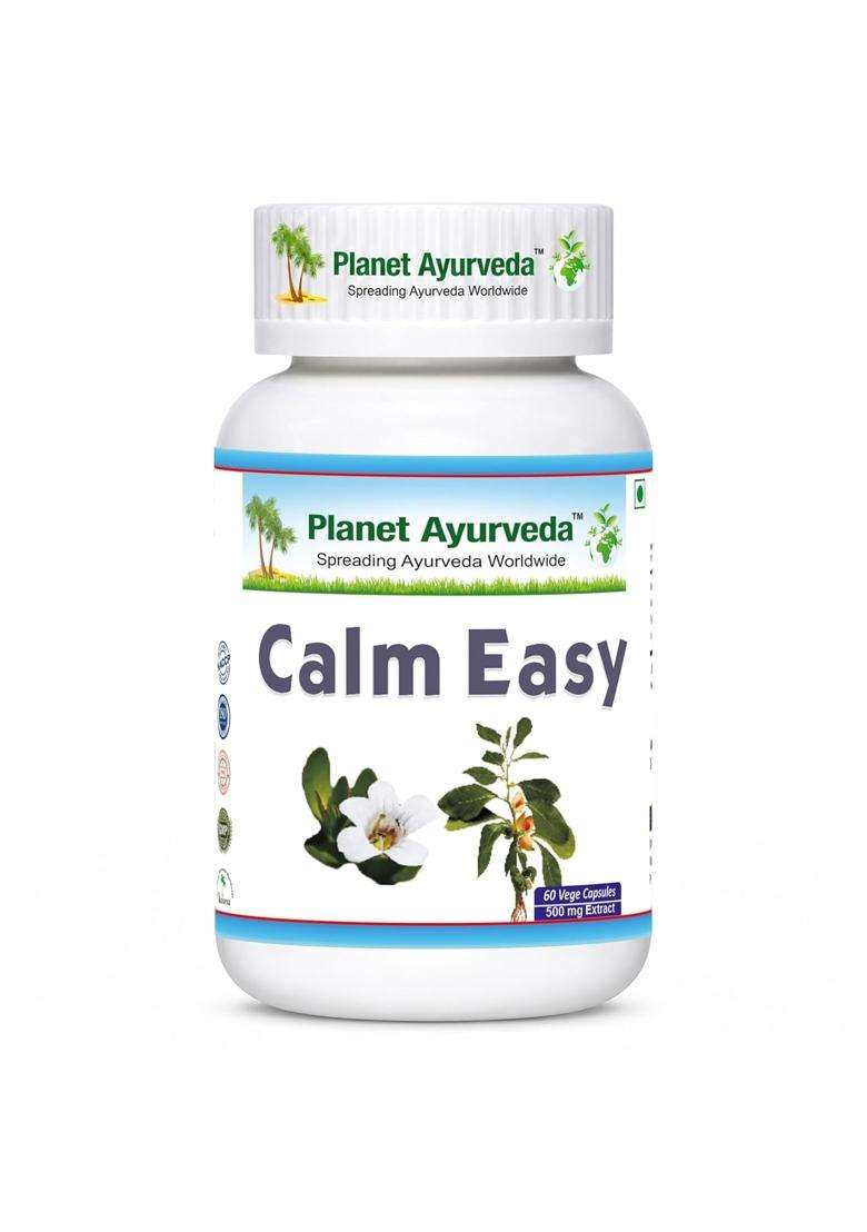 Planet Ayurveda Calm Easy Capsules | Authentic Traditional Formula - Indya