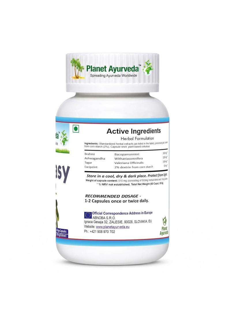 Planet Ayurveda Calm Easy Capsules | Authentic Traditional Formula - Indya