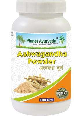 Planet Ayurveda Ashwagandha Root Powder 100g | Authentic Traditional Formula | Pure & Natural Withania Somnifera
