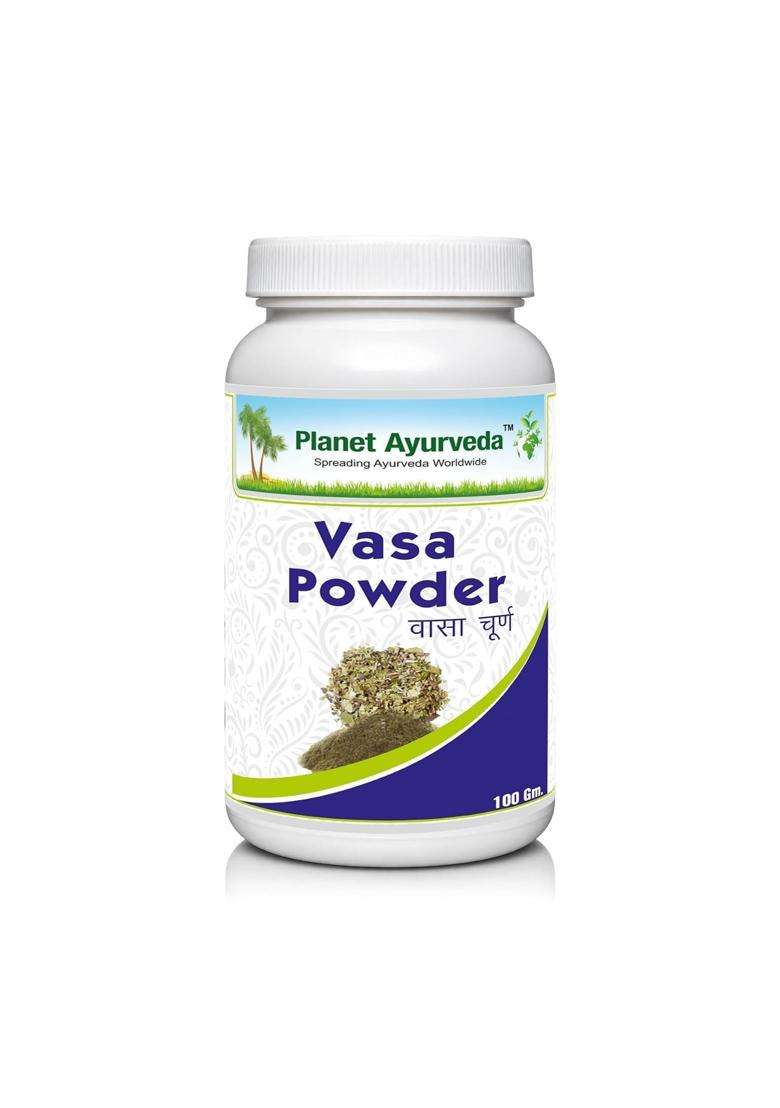 Planet Ayurveda Vasa Powder 100 g | Authentic Traditional Formula | Pure Vasaka (Adhatoda Vasica) Herbal Powder - Indya