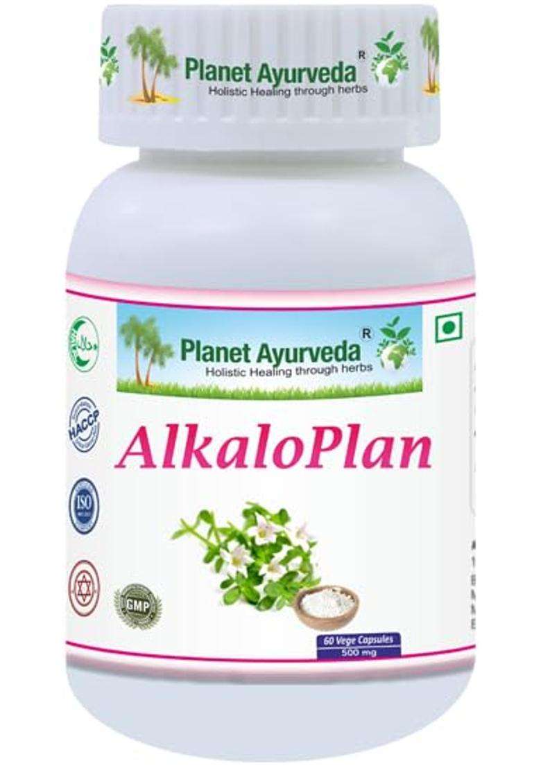 Planet Ayurveda Alkaloplan Capsules, 60 Vegetarian Capsules | Authentic Traditional Formula | Nutritional Supplement for Digestive Health Support - Indya