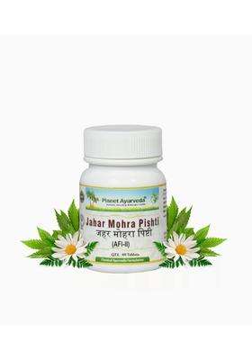 Planet Ayurveda Jahar Mohra Pishti, 60 Tablets, Effectively Eliminate Toxins from the Body | Authentic Traditional Formula