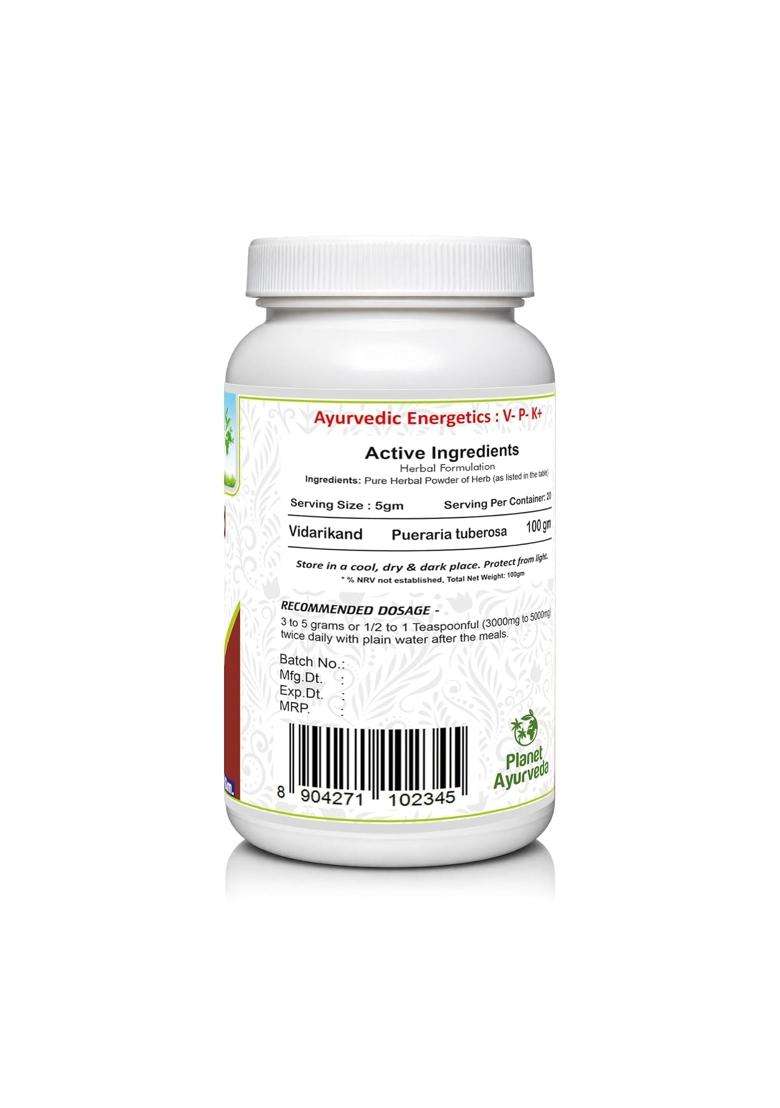 Planet Ayurveda Vidarikand Powder 100 g | Authentic Traditional Formula | Pure Pueraria Tuberosa - Indya