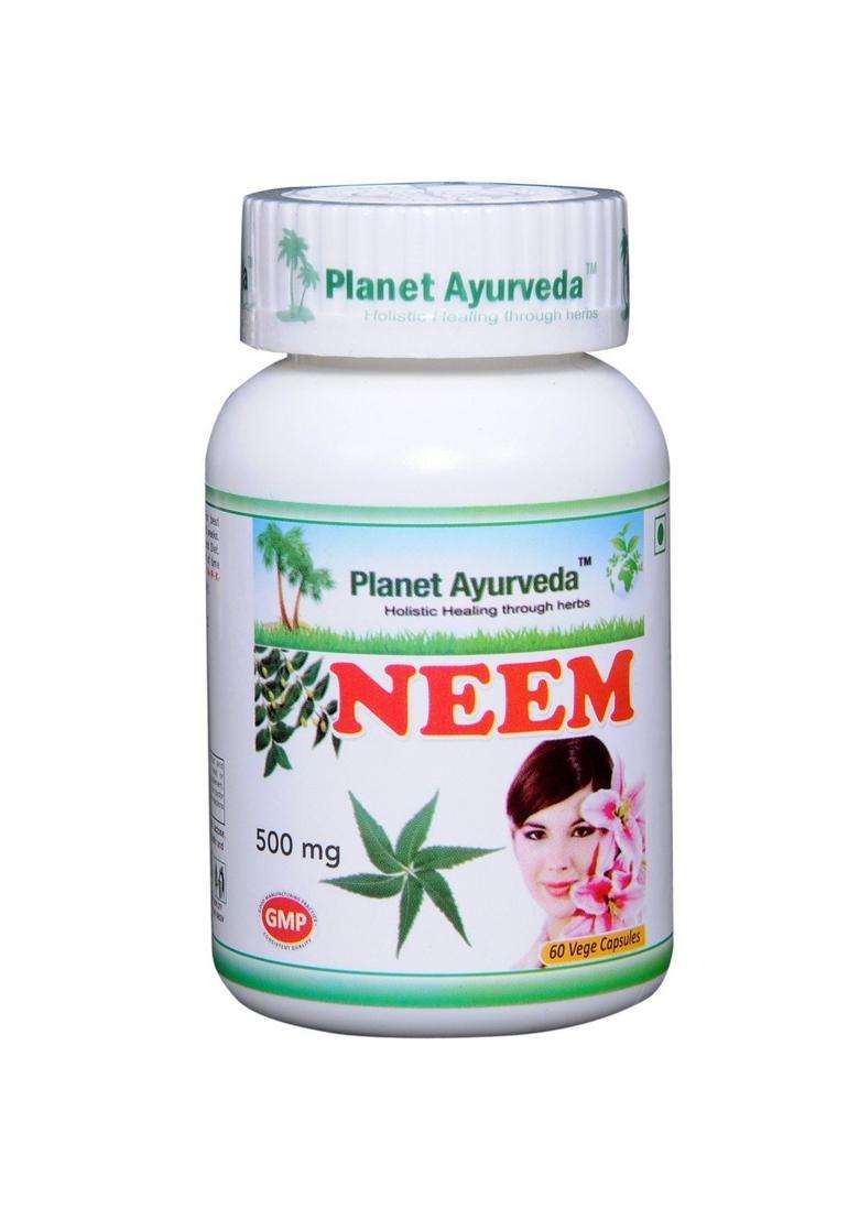 Planet Ayurveda Neem 60 Capsules | Authentic Traditional Formula | Natural Supplement for Skin Wellness - Indya
