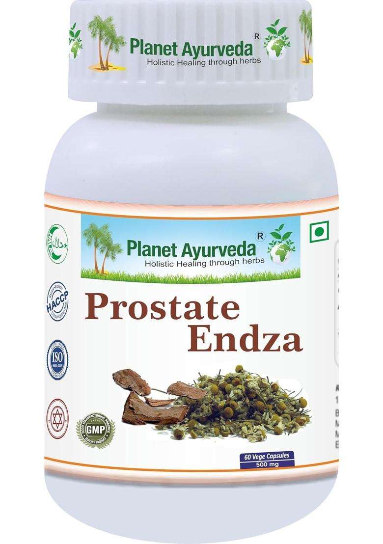 Planet Ayurveda Prostate Endza, Ayurvedic Herbal Supplement, 60 Capsules | Authentic Traditional Formula - Indya