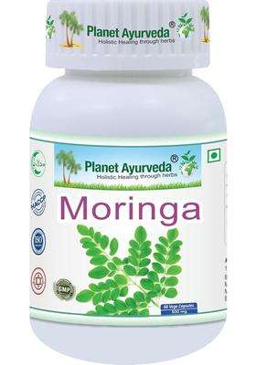 Planet Ayurveda Moringa Capsules 60 Capsules | Authentic Traditional Formula | Rich Source of Vitamins and Minerals | Ayurvedic Superfood Supplement