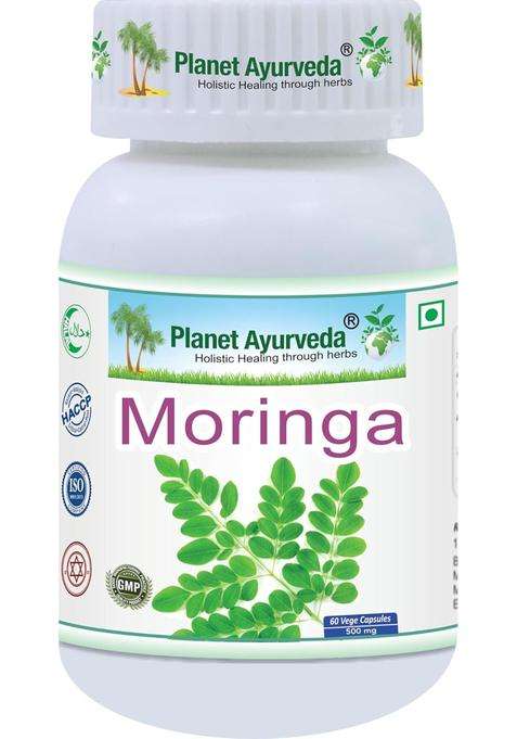 Planet Ayurveda Moringa Capsules 60 Capsules | Authentic Traditional Formula | Rich Source of Vitamins and Minerals | Ayurvedic Superfood Supplement