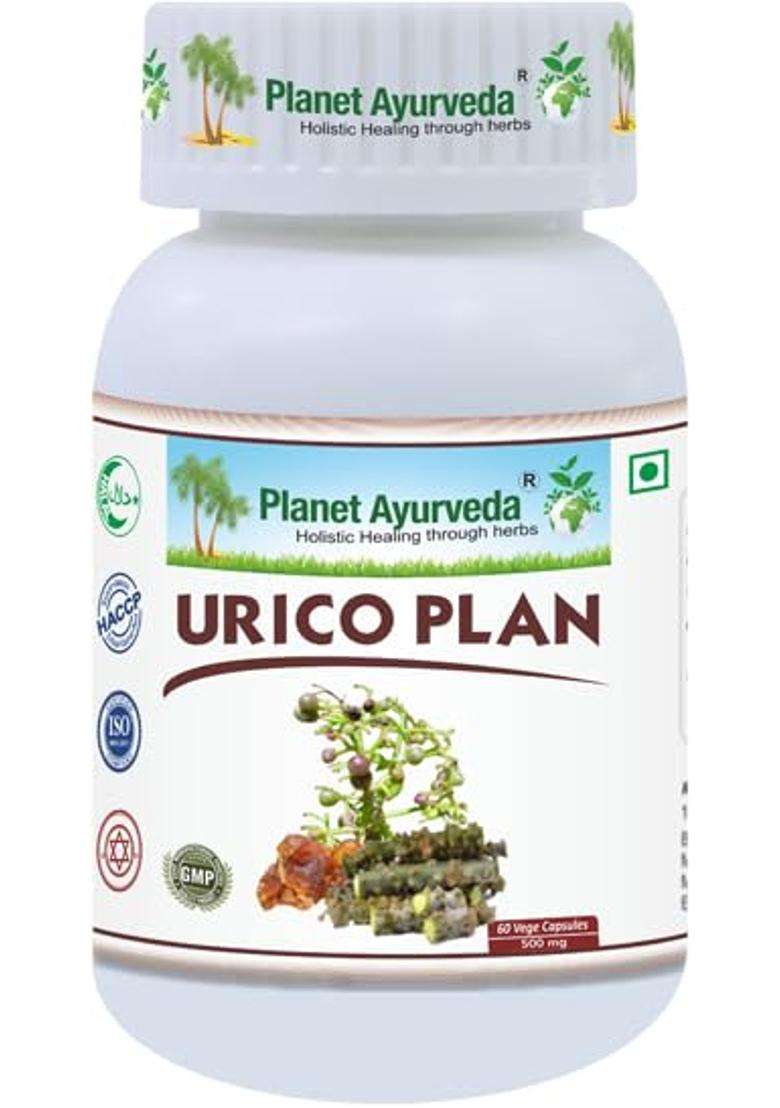 Planet Ayurveda Urico Plan Capsules, Herbal Supplement, 60 Capsules | Authentic Traditional Formula - Indya
