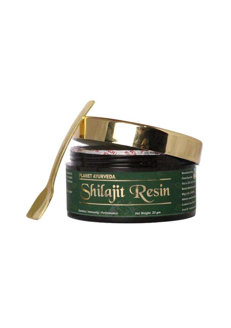 Planet Ayurveda Shilajit Resin 20g | Authentic Traditional Formula | Pure Himalayan, Powerful Energy, Strength & Vitality Support | Lab-Tested Quality - Indya