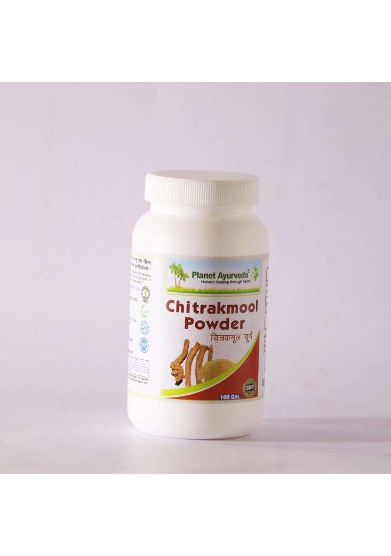 Planet Ayurveda Chitrakmool Powder 100g | Authentic Traditional Formula | Pure Herbal Digestive & Metabolism Booster - Indya