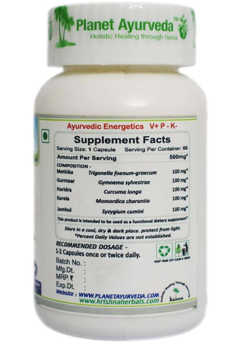 Planet Ayurveda Diableen Capsules 60 Capsules | Authentic Traditional Formula - Indya
