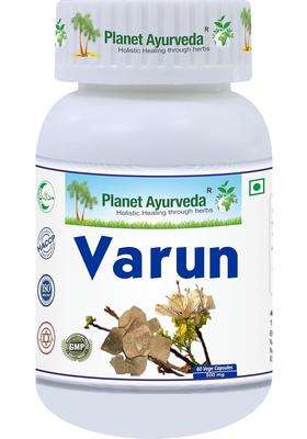 Planet Ayurveda Varun Capsules, Herbal Supplement, 60 Capsules, Varun (Crataeva nurvala) | Authentic Traditional Formula